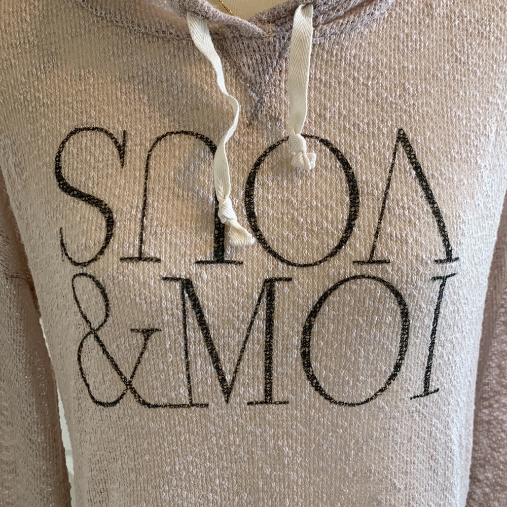 Abercrombie Vous & Moi Hooded Crop Sweatshirt
